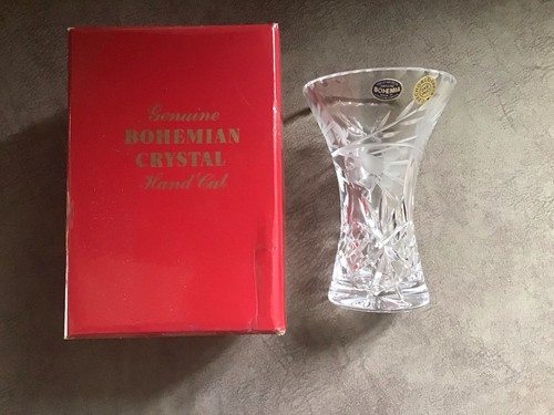 Bohemian crystal hand cut - bohemian, vase