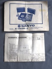 Sanyo G-2615N-2 Instruction manual and schematic diagram for Music Centre