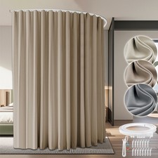 Large Privacy Room Divider Curtains with Track Blackout Curtain Flexible Tracks