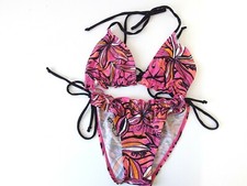 Aloha Australia petite patterned triangle cups Bikini 2 Piece size 10