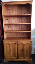 Solid Pine shelf with with cabinet, dresser unit - Book case / Kitchen shelf