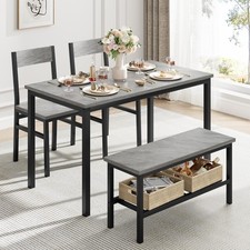 4-Pcs Dining Table Set with 2
