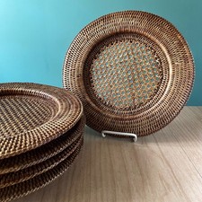 5 Wicker Rattan Woven Chargers