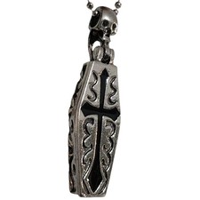 Coffin Skull Pendant Cross