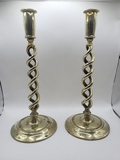 Pair Antique Victorian Brass