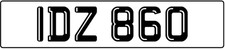DATELESS Registration Number Plate IDZ Ida's ID Idris Ibrahim Irene Ida DAWSON
