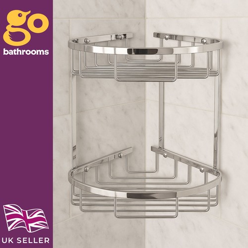 Solid brass double tier corner - brass,
