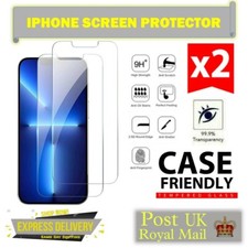 Glass Screen Protector iPhone 16 15 14 13 12 11 XR XS 17 Pro Max Tempered Glass