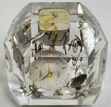 Lucite Cube Paperweight Clear