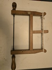 Vintage Clay,England Wood Framed Carpenters Saw.