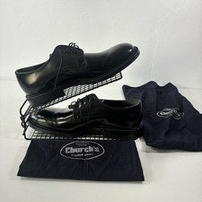 New Church’s Men’s Custom Grade Oxford Shoes UK 8.5F 85F Black Leather £1200 RRP