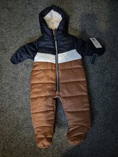 French Connection Baby Jumpsuit Pram Suit Snowsuit 6-9 Months New Navy Blue