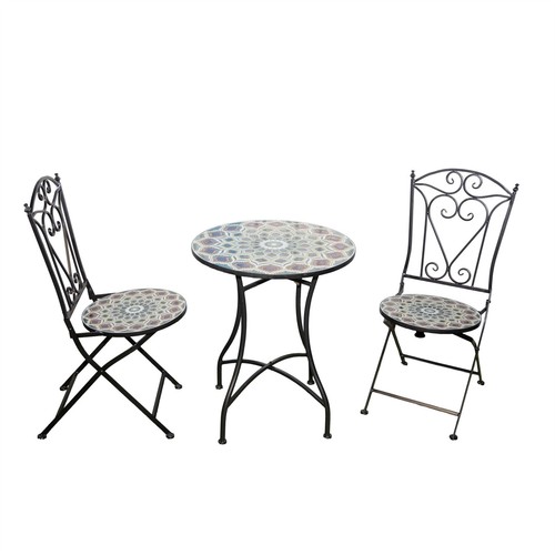 Bistro set mosaic tile folding - mosaic,