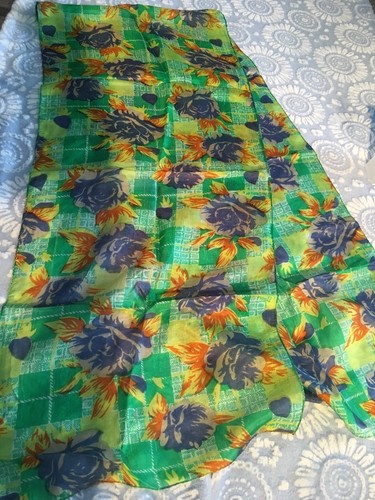 Vintage silk scarf long - vintage,