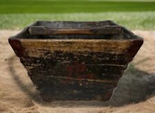 Provincial Chinese Rice Measure Circa 1900 Wood Metal Rustic Well Box Art Patina