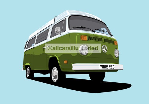 Camper van graphic art - camper,