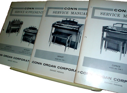Conn organ service - conn, manuals