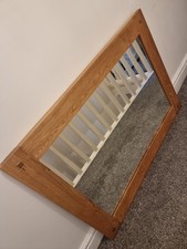 Solid Oak Wall Mounted Mirror