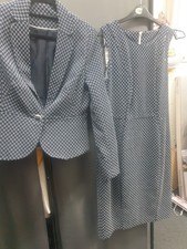 Ladies Navy Mix 2 Piece Suit