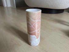 Gozo Glass Pink / White Cylinder Vase ~ Maltese