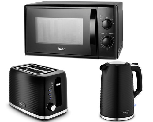 Swan wave black kettle slice - swan,
