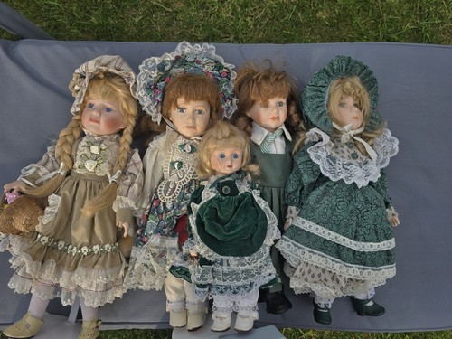 Vintage porcelain dolls - porcelain,