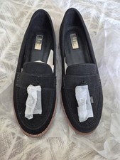 Linzi Black Suede Loafers With Tassle Brand New Unworn Size 6