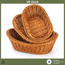 Rustic Poly-Wicker Oval Bread