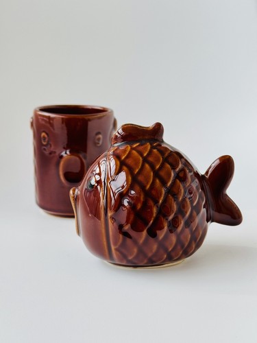 Vintage denmead pottery fish - denmead,