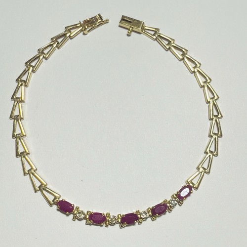 10ct gold ruby and - gold, diamond