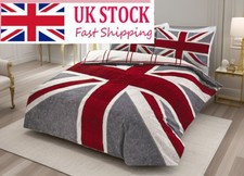 Union Jack Duvet Cover Grey Red 3D Printed Duvet Cover Bedding Set