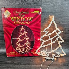 Vintagr Premier 40 Bulb Christmas Tree Window Silhouette Light Indoor Use