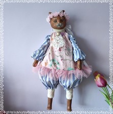 VINTAGE PORCELAIN SITTING CAT DOLL 🐱 LARGE 50CM / 20 INCH ❤️ GORGEOUS