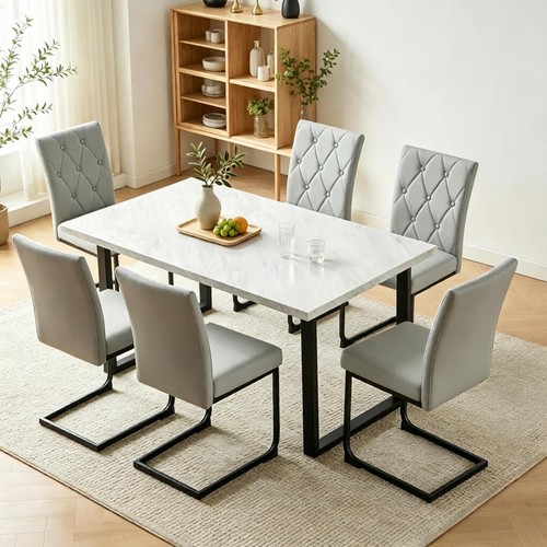 Marble effect wooden table - marble,