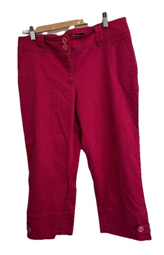 Tribal capri pants red 10 - capri, sz