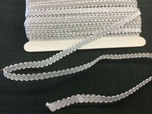 Silver metallic braid gimp - silver,