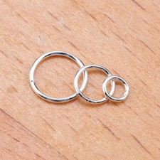 925 Sterling Silver closed Jump Rings 4 6 8mm Jewellery Making Findings 