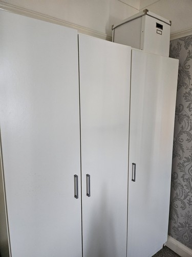 Ikea white doors wardrobe - white,