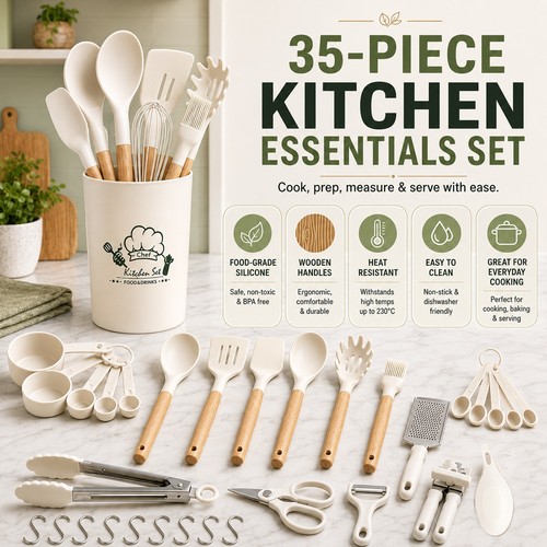 Pcs wooden kitchen - 35,