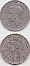 1947 Pre-Decimal 2/6d Half-Crown VGC