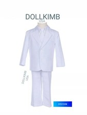 Boy Husky Suits Formal, White. Frist communion, Traje grande para niÑo LLENITO