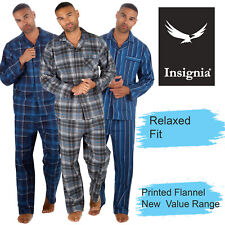 Mens Traditional FLANNEL Pyjamas Set  Pjs 100% COTTON BRUSHED COTTON WINTER
