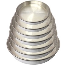 Aluminium Pizza Baking Tray Heavy Duty Oven Deep Pan Plate NonSTK 8/9/10/12/16''