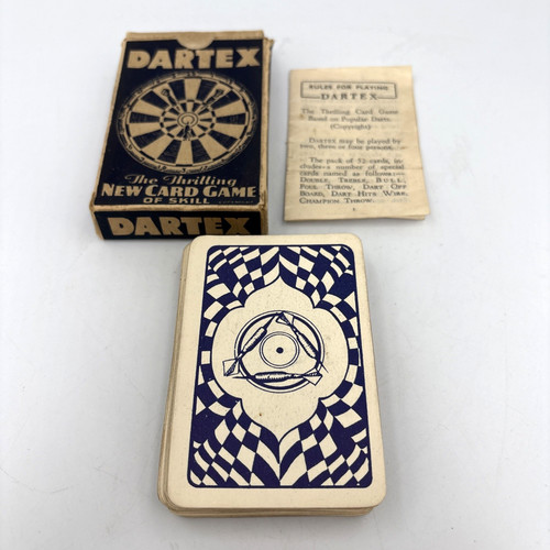 Dartex card game vintage 1938 - card,
