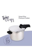 Prestige Smart Plus Pressure Cooker in StainlessSteel Induction Double Handle 6L