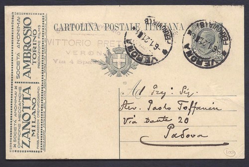 Postal history kingdom 1921 - postal,