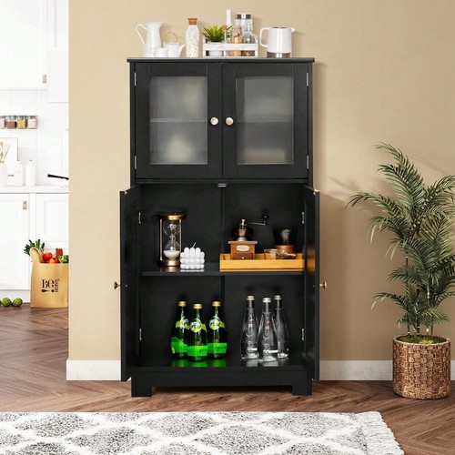 Tall storage cabinet glass - storage,