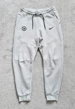NIKE 2023/24 CHELSEA NSW TECH FLEECE 3RD PLAYER & STAFF GREY JOGGERS MENS LARGE