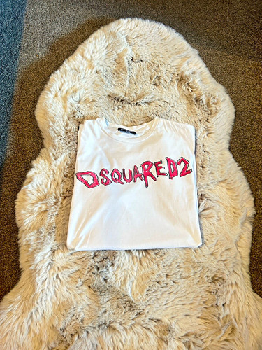 Dsquared2 white red logo - red,