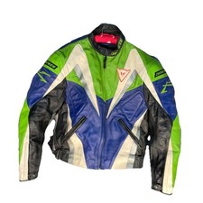 Vintage Dainese Leather Motorcycle Biker Racing Jacket Size EU54 UK44